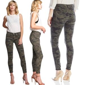 Hudson Nico Midrise Ankle Skinny Jeans, Infantry Camo, Womens Size 26, Stretchy